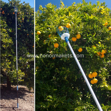 Hot sale Fruit Picker Extendable Long Handle Easy Assembled Apple Fruit Pole  Picker with Basket fruit picking tool